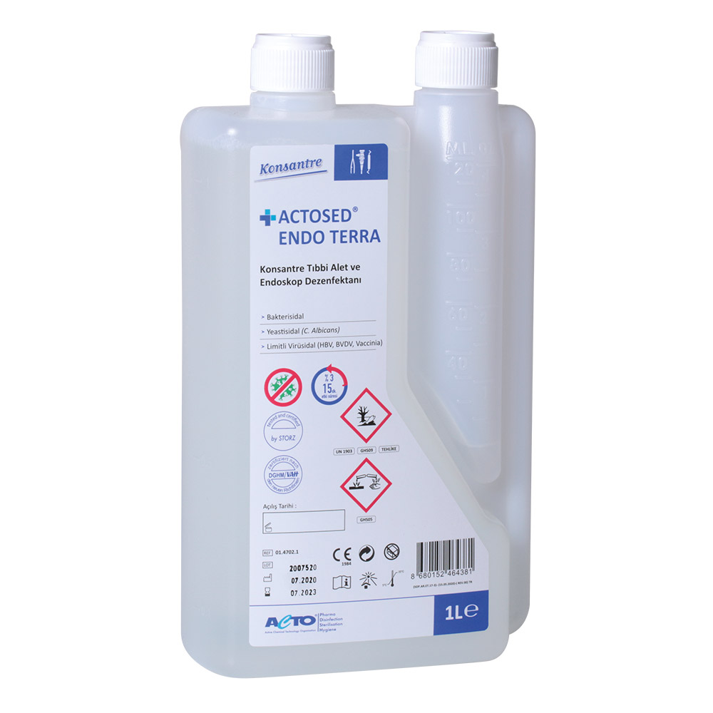 ACTOSED® ENDO TERRA 1 lt Konsantre Tıbbi Alet Dezenfektanı