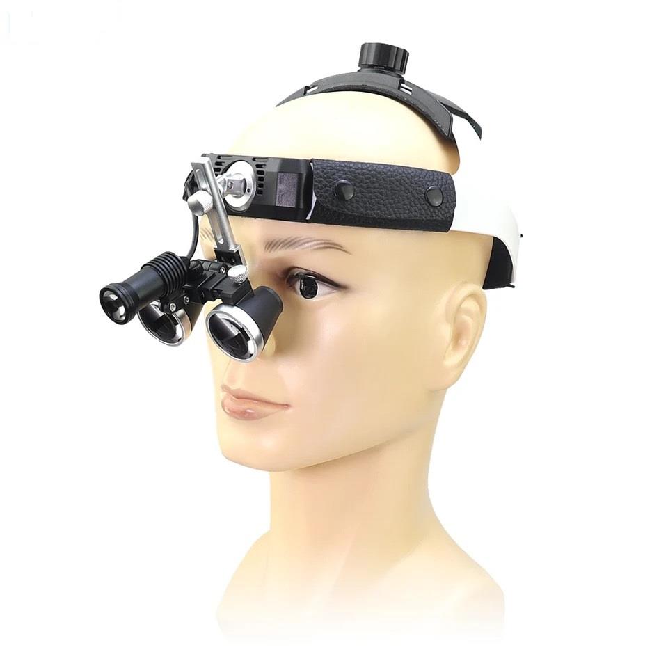 Omega Dental Loupe Premium 3.5X Zoom Ayarlanabilir Cerrahi Büyüteç ve LED Aydınlatmalı Diş Hekimi Gözlüğü