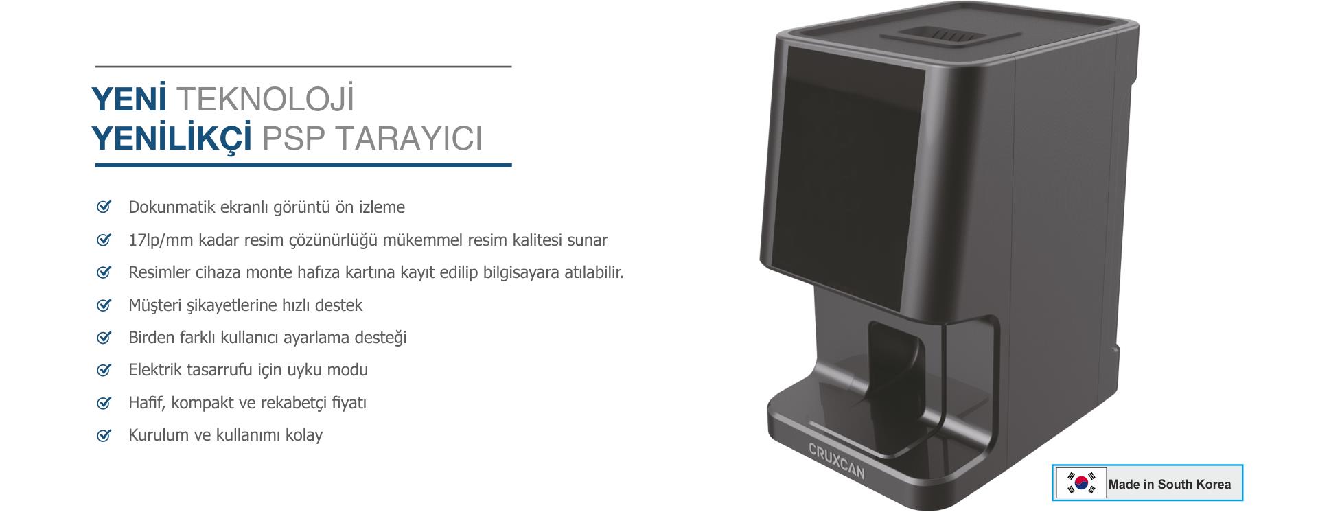 Cruxcan Dijital Fosfor Plak Tarama Cihazı - Yüksek Çözünürlüklü Görüntüleme Sistemi