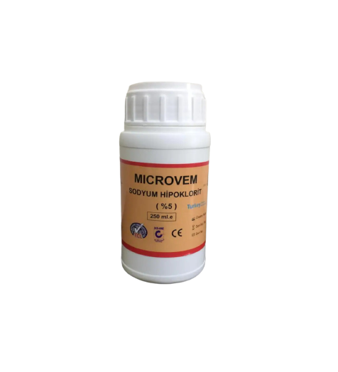 Microvem Sodyum Hipoklorit %5 250 ml Endodontik Kanal Solüsyonu