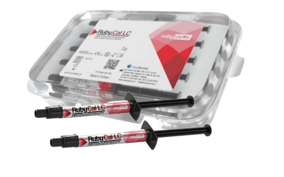Rubydent RubyCal LC Işıkla Sertleşen Kalsiyum Hidroksit 4'lü Şırınga Seti