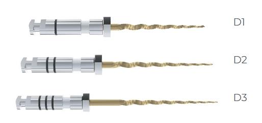 Scope Uni Retreatment Gold Kanal Eğeleri Asorti Seti (2xD1, 2xD2, 2xD3)