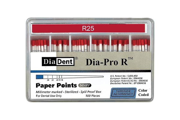 Diadent Reciproc Paper Points - Endodontik Kök Kanal Kağıt Konileri (R25, R40, R50 Asorti)