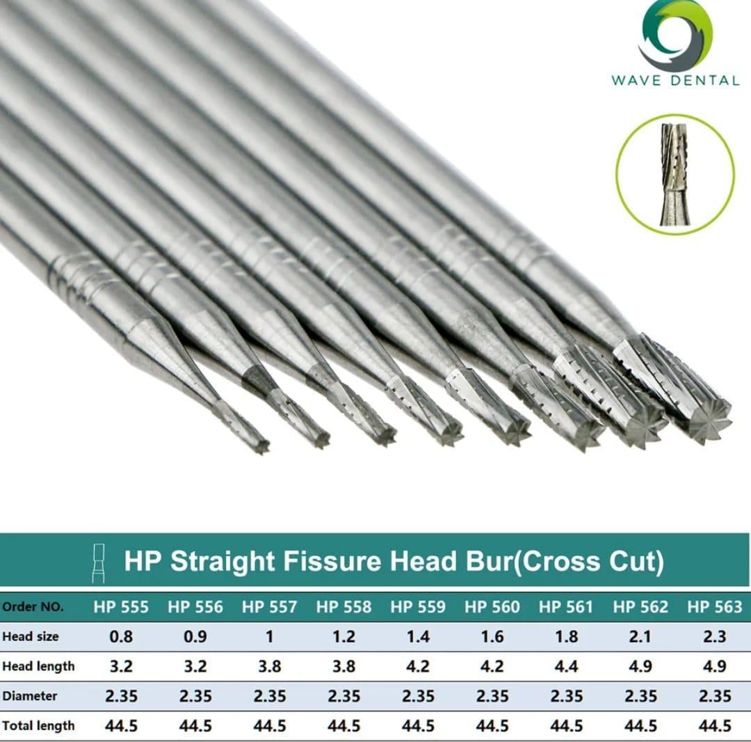 Wave Dental Tungsten Carbide Cerrahi Fisür Frez Seti (Numara 08-20)