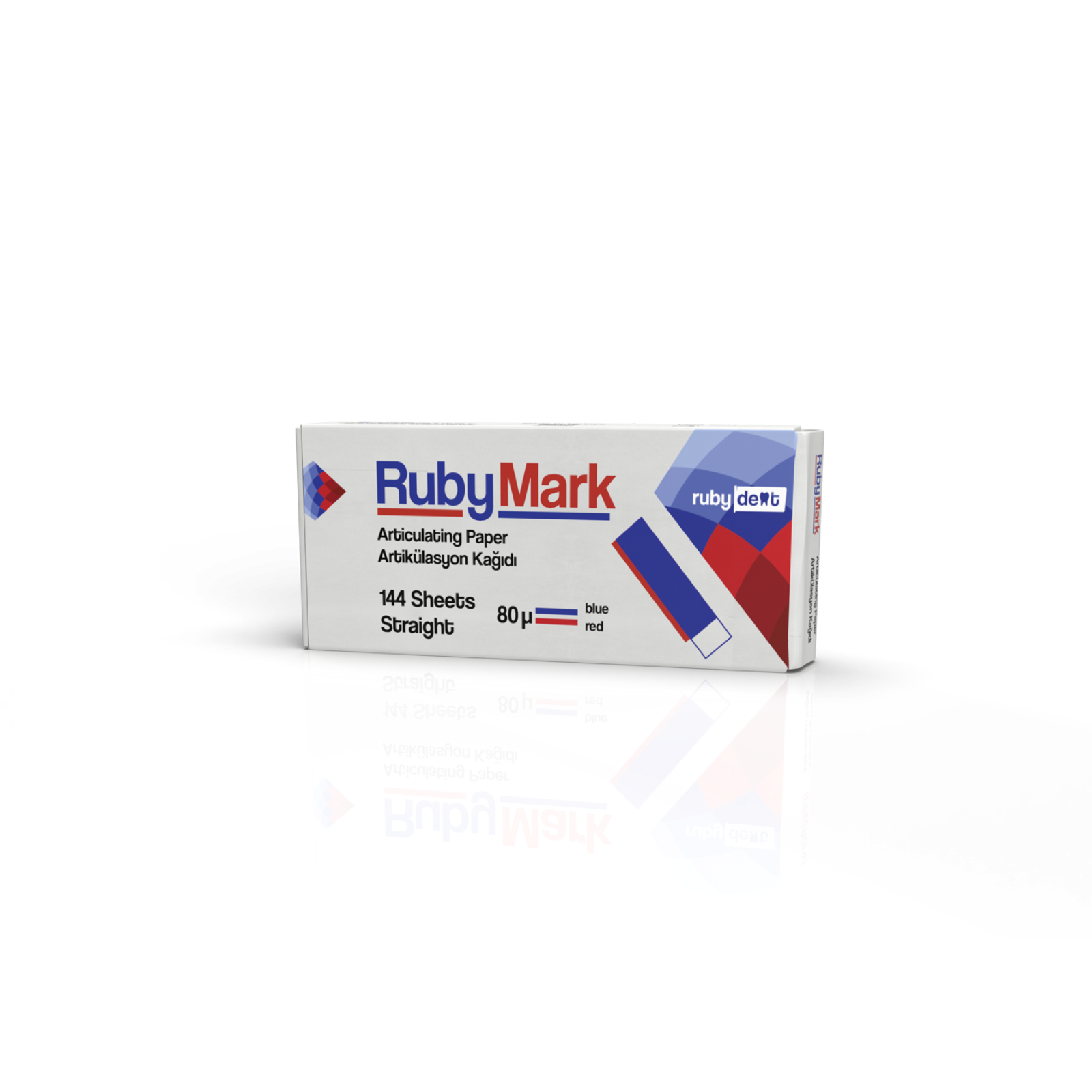 Rubydent Rubymark Düz Artikülasyon Kağıdı | 40μm, 80μm, 200μm Kalınlık Seçenekleri