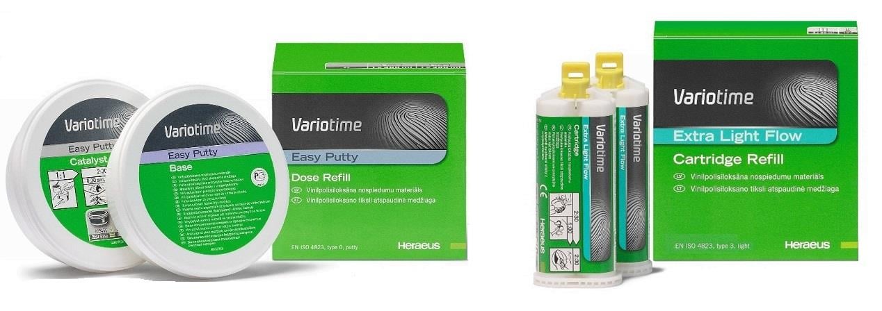 Heraeus Kulzer Variotime Easy Putty & Flow II A-Silikon Ölçü Seti