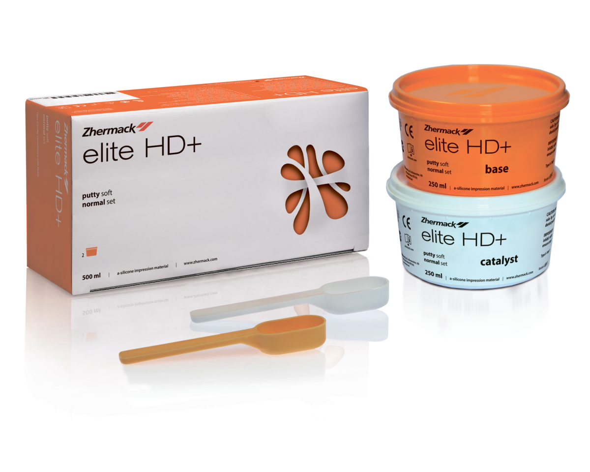 Zhermack Elite HD+ Putty Soft Fast Set Standart Paket 2x 250 ml A Tipi Silikon Ölçü Maddesi