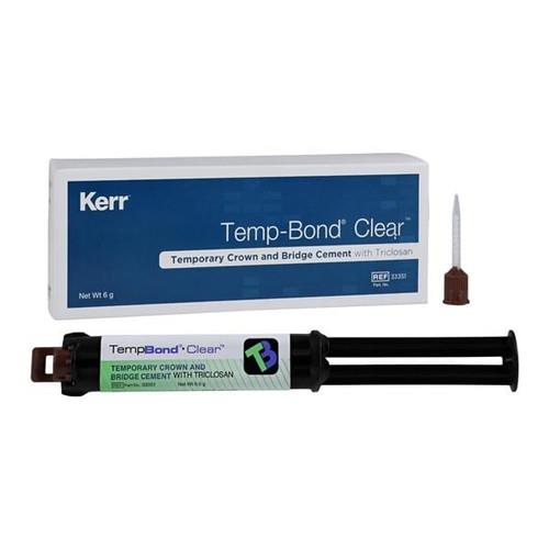 Kerr Temp-Bond Clear Rezin Siman - Geçici Restorasyonlar için Saydam, Öjenol İçermeyen Çift Kürleme Çimentosu