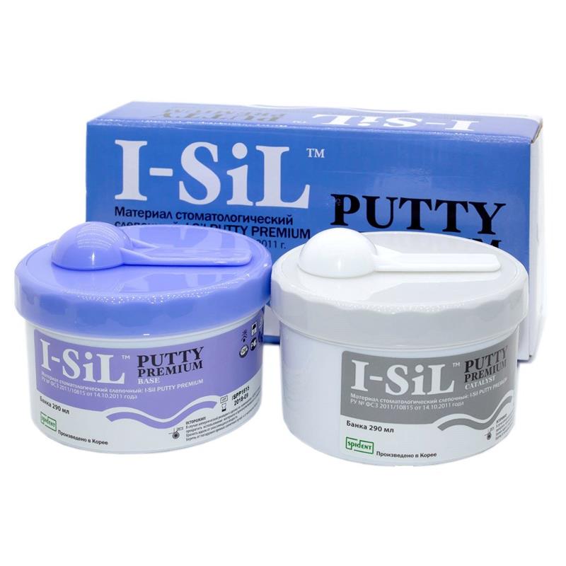 Spident I-SiL Premium Putty Vinyl Polysiloxane 1. Ölçü Regular Set (290mL Baz + 290mL Katalizör)