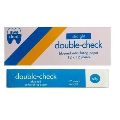Swedent Double Check Artikülasyon Kağıdı Düz 80 Mikron