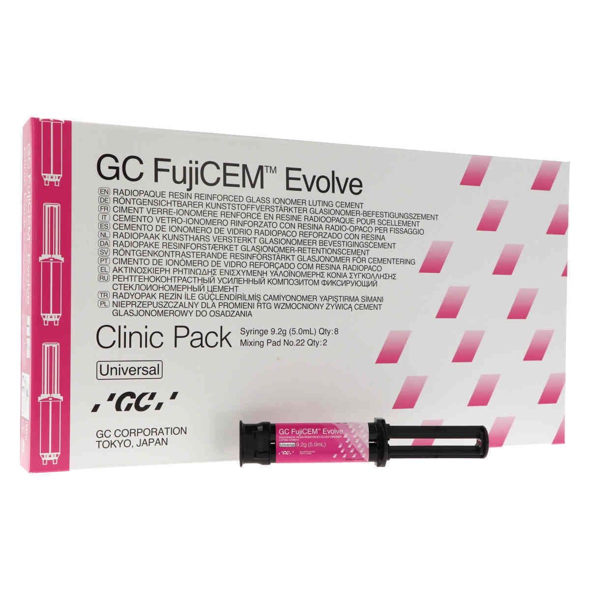 Gc Fujicem Evolve Rezin Modifiye Cam İyonomer Siman 8x9,2g Şırınga