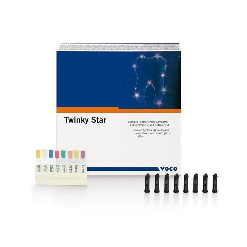 Voco TwinkStar Renkli Kompomer Set (40 Kapsül - 8 Renk) - Süt Dişi Restorasyonu