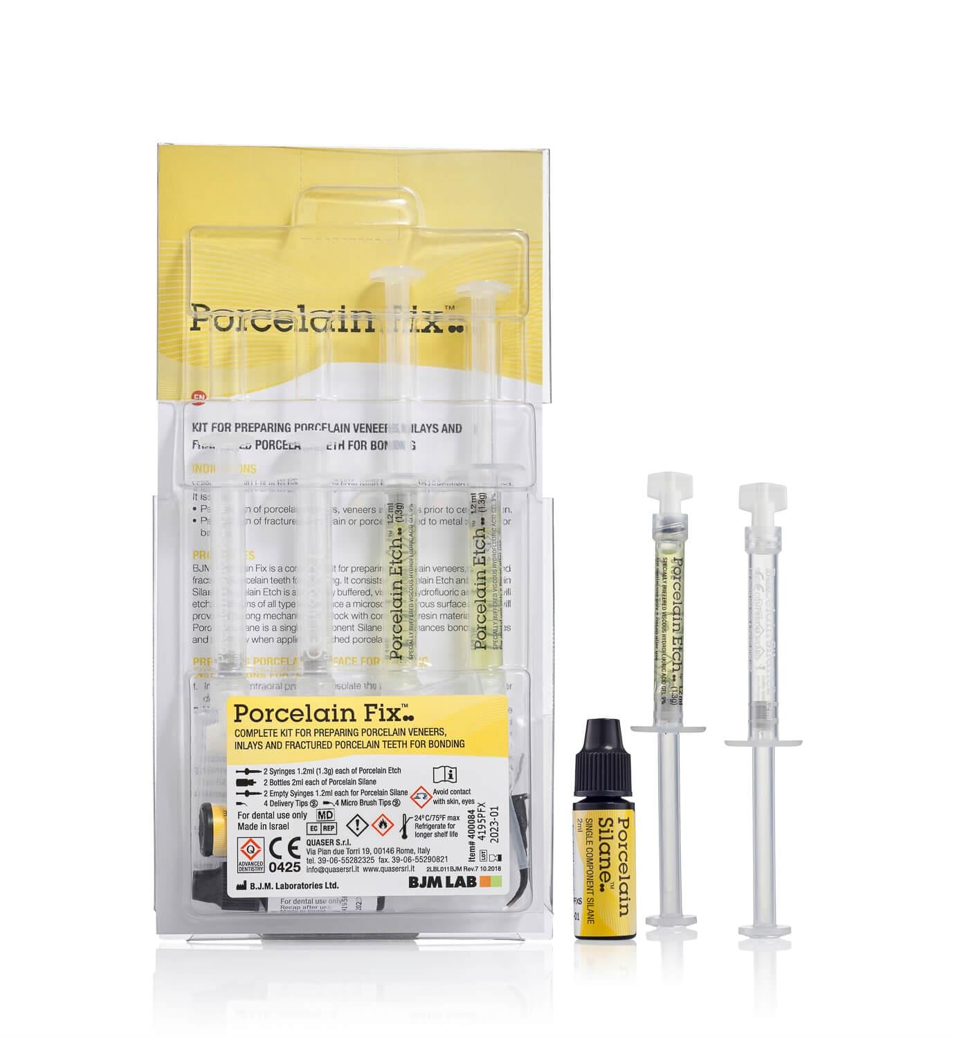 Bjm Labs Porcelain Fix Porselen Asit ve Silan Kiti (2x2 ml Asit + 2x2 ml Silan)