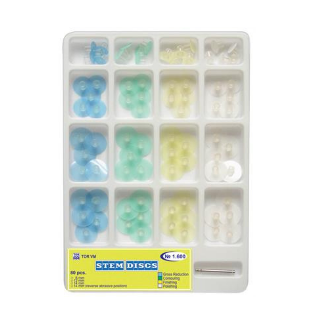Tor VM Kompozit Bitirme ve Cilalama Disk Seti 1600 - 80 Adet Disk + Mandren