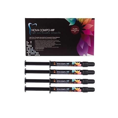 İmicryl Nova Compo HF Flow Kompozit Kit - 4x2gr Şırınga, A1, A2, A3 Renk Seçenekleri