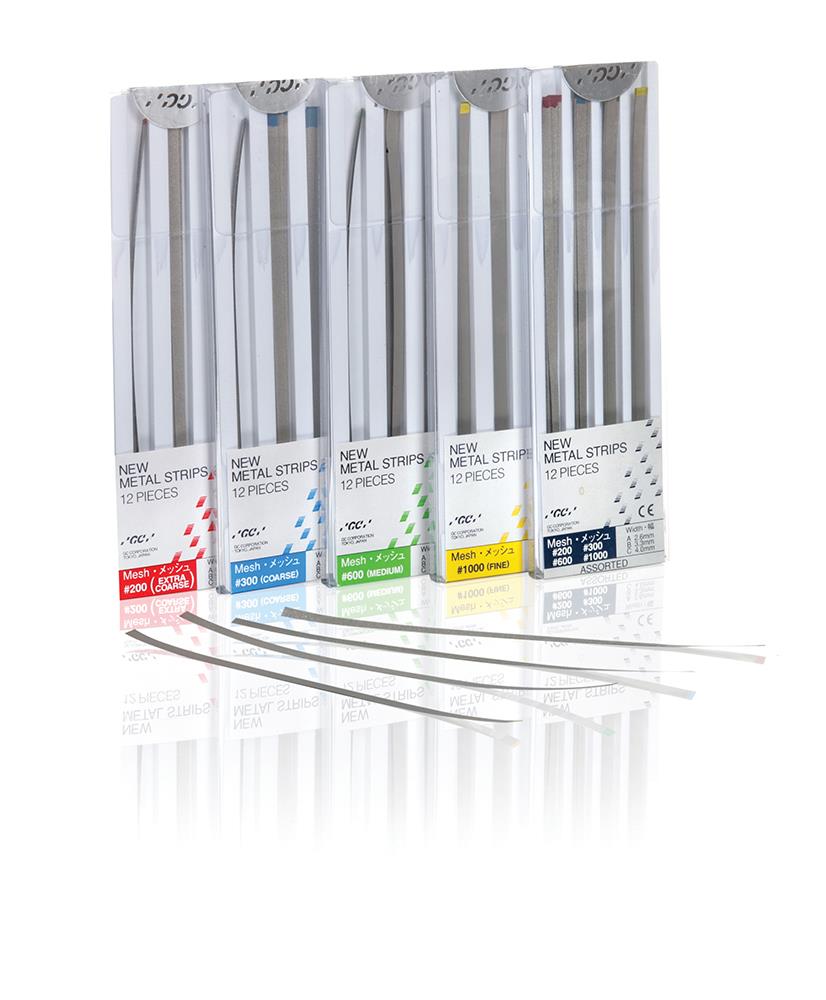 GC Dental Metal Strip Arayüz Zımparası - Kompozit ve Metal Restorasyonlar İçin Bitirme ve Parlatma Şeritleri