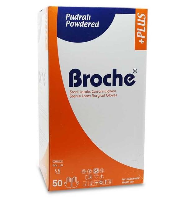 Broche Steril Pudralı Cerrahi Eldiven (100'lü Kutu)