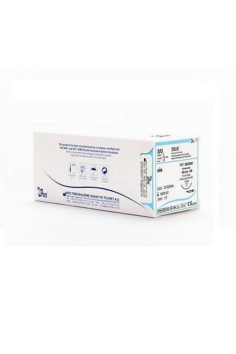 Boz Tıbbi Malzeme İpek Emilemeyen Cerrahi Sütür (Dikiş İpi)