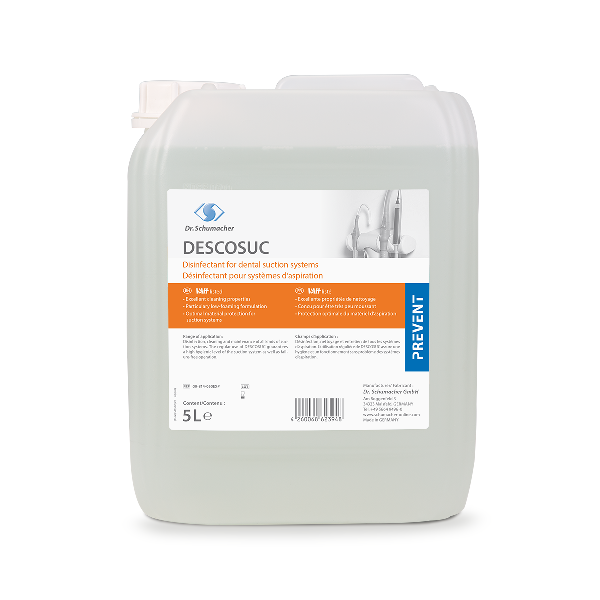 Dr. Schumacher DescoSuc Aspirasyon Dezenfektanı Konsantre 5 Litre